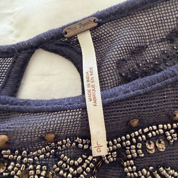 Free People Embellished Blouson Top - Picture 4 of 9